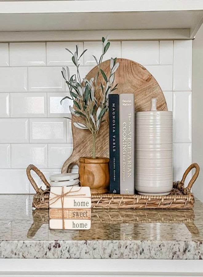 Capiont Farmhouse Wood Book Stack - Home Sweet Home Book Bundle, Tiered Tray Decor,Home Decor, Farmhouse Book Stack, Handmade Decor (Sweet Home Decor) - Image 5